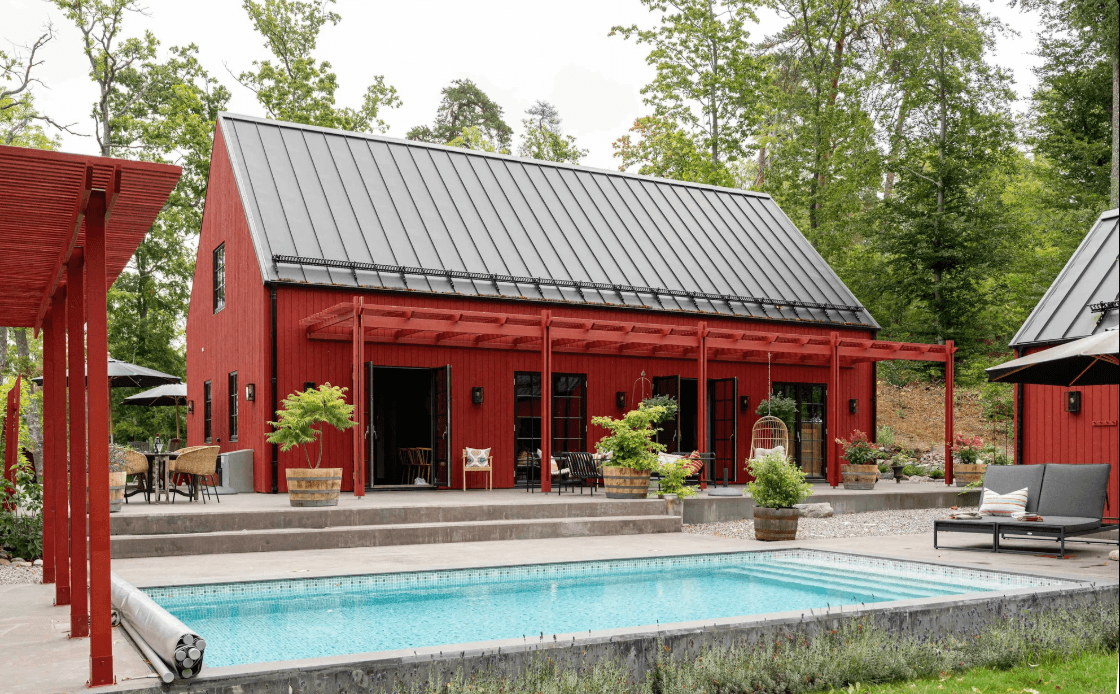 Luxury Nordic Barnhouse Villa with Pool in Åkersberga — Villa